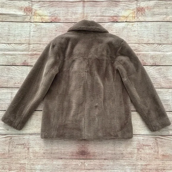 Velvet by Graham & Spencer • Brown Faux Fur Teddy Jacket - Women’s Size Large - Picture 15 of 16